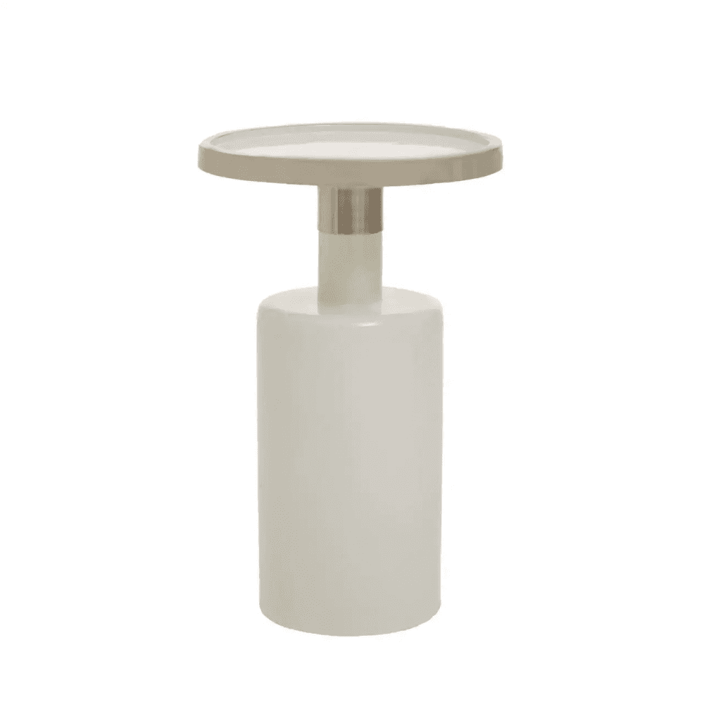 Elvira White Base Side Table