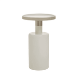 Elvira White Base Side Table