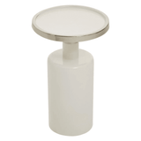 Elvira White Base Side Table
