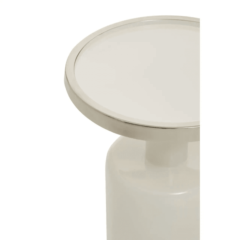 Elvira White Base Side Table