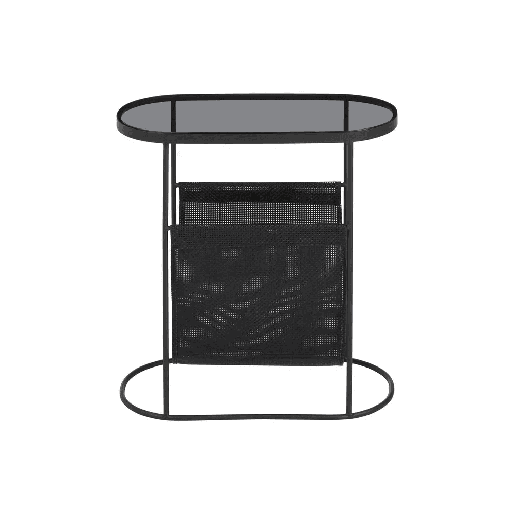 Edge Grey Glass Side Table