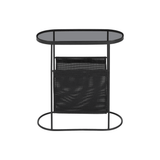 Edge Grey Glass Side Table