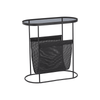 Edge Grey Glass Side Table