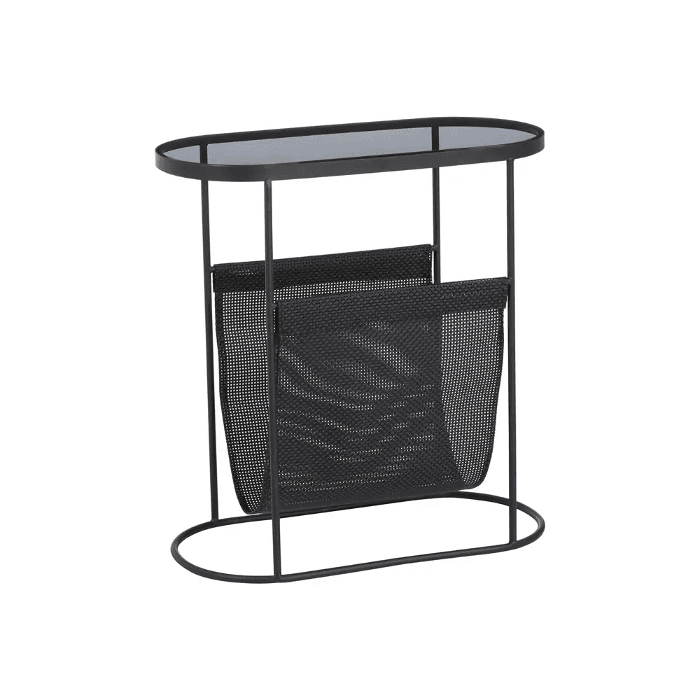 Edge Grey Glass Side Table