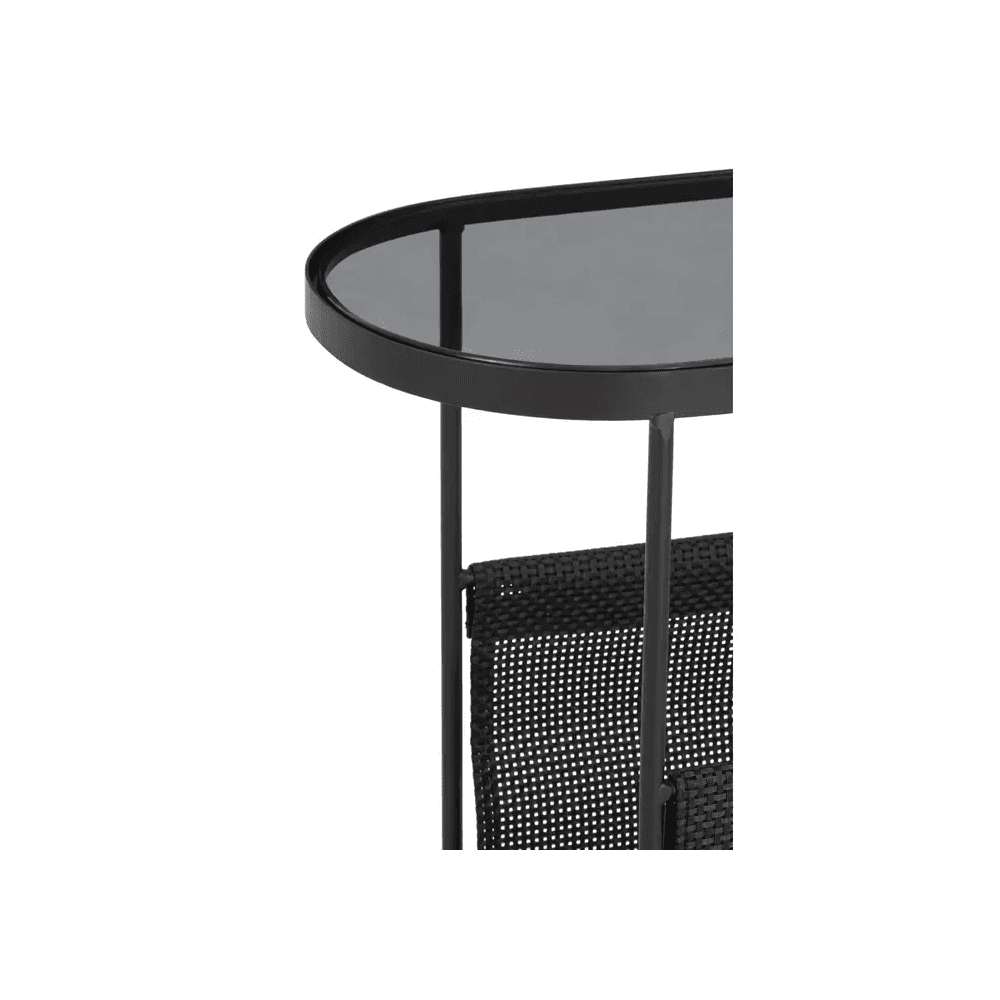 Edge Grey Glass Side Table