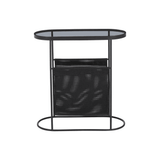 Edge Grey Glass Side Table