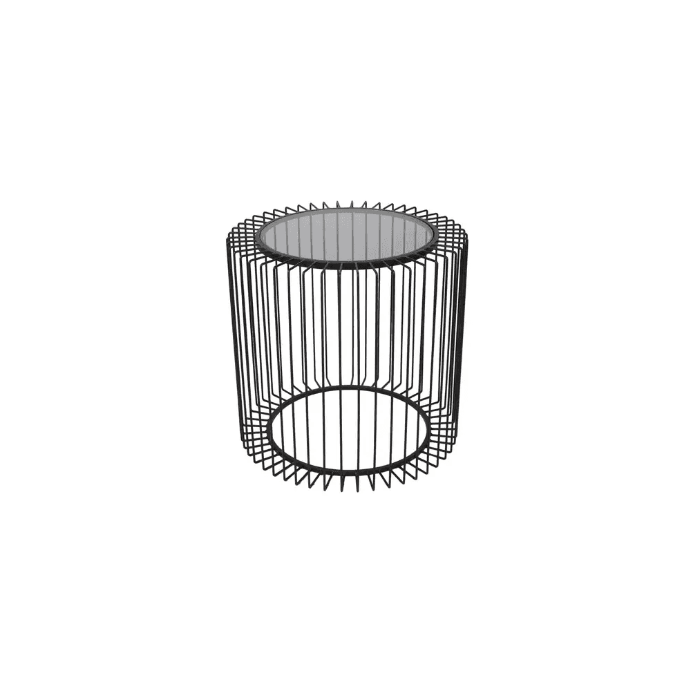 Edge Round Glass End Table