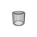 Edge Round Glass End Table