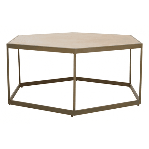 Terrence Hexagonal Brown Coffee Table