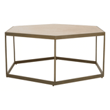 Terrence Hexagonal Brown Coffee Table