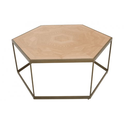 Terrence Hexagonal Brown Coffee Table