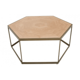 Terrence Hexagonal Brown Coffee Table
