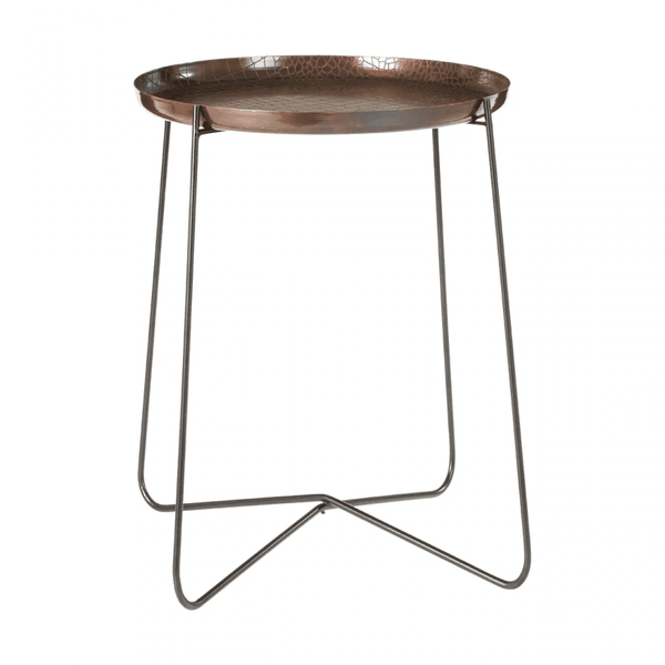 Calista Large Copper And Black Side Table