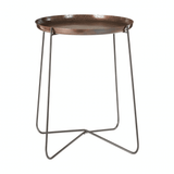 Calista Large Copper And Black Side Table