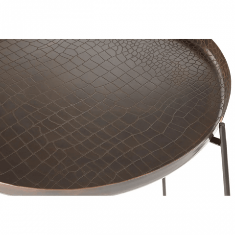 Calista Large Copper And Black Side Table