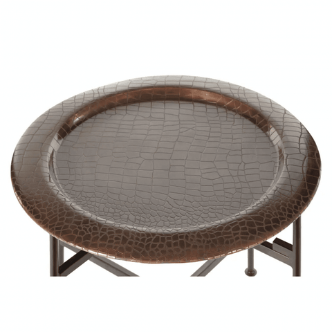 Calista Small Copper And Black Side Table