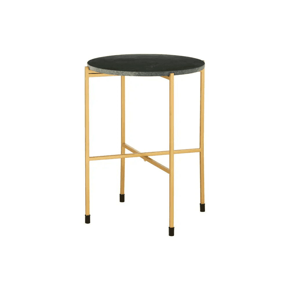Titan Large Green Marble Top Side Table