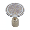 Aveline Mosaic Top Gold Base Side Table