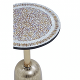 Aveline Mosaic Top Gold Base Side Table