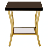 Lancaster Townhouse Black Mirror Side Table