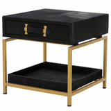 Lancaster Townhouse Hair On Hide Bedside Table