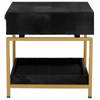 Lancaster Townhouse Hair On Hide Bedside Table