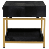 Lancaster Townhouse Hair On Hide Bedside Table