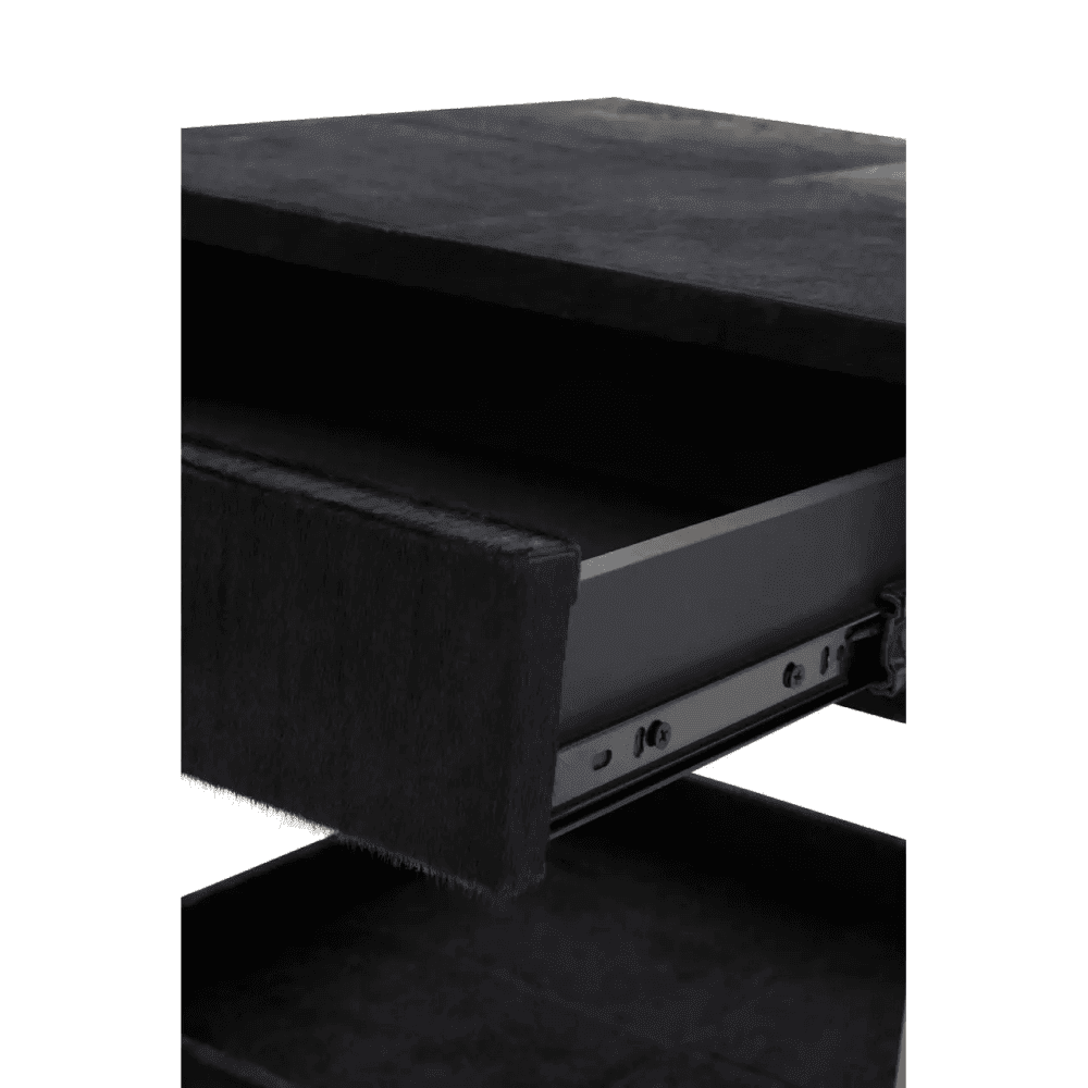 Lancaster Townhouse Hair On Hide Bedside Table
