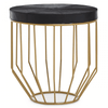 Lancaster Townhouse Hair On Hide Round Side Table
