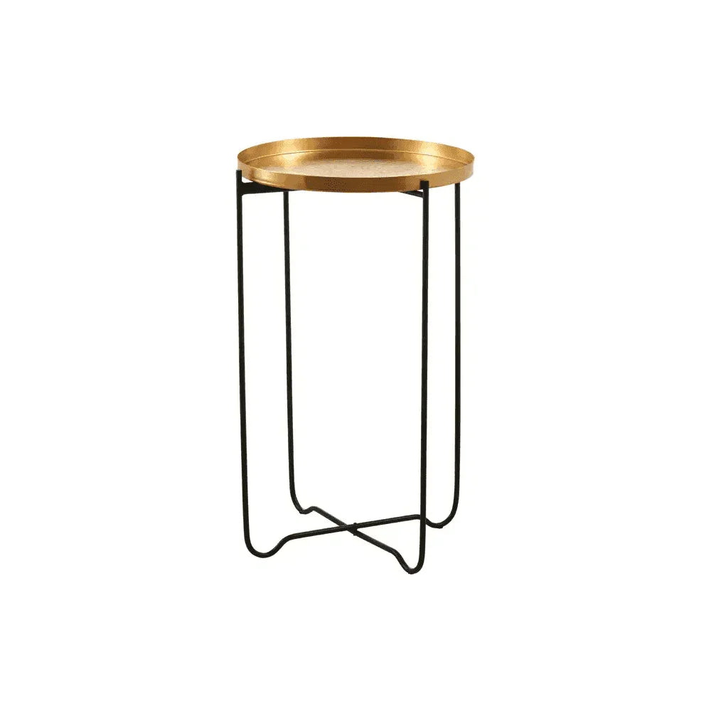 Titan Gold Finish Round Top Side Table