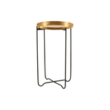 Titan Gold Finish Round Top Side Table