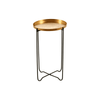 Titan Gold Finish Round Top Side Table