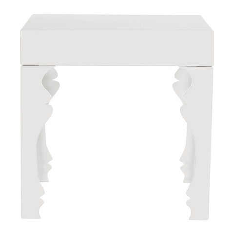 Winston White High Gloss Side Table