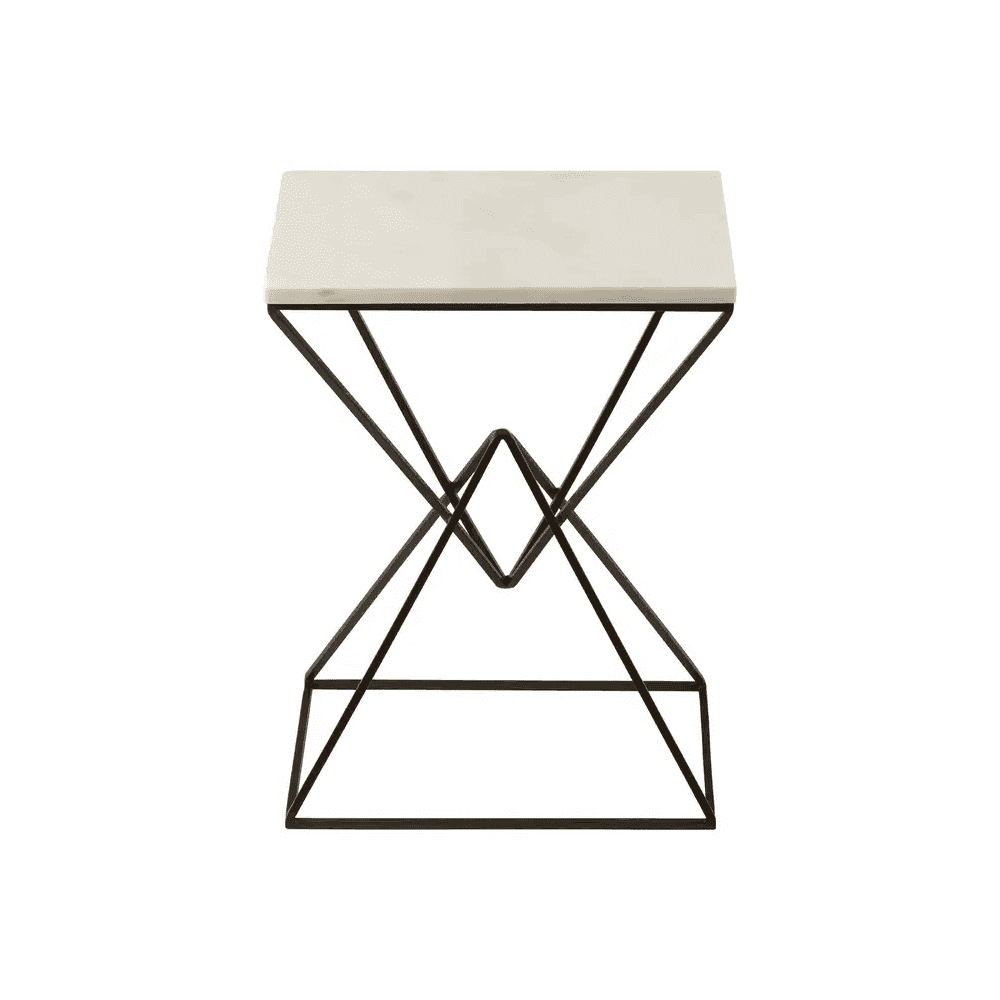 Serenza Marble Top Rectangular Side Table