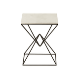 Serenza Marble Top Rectangular Side Table