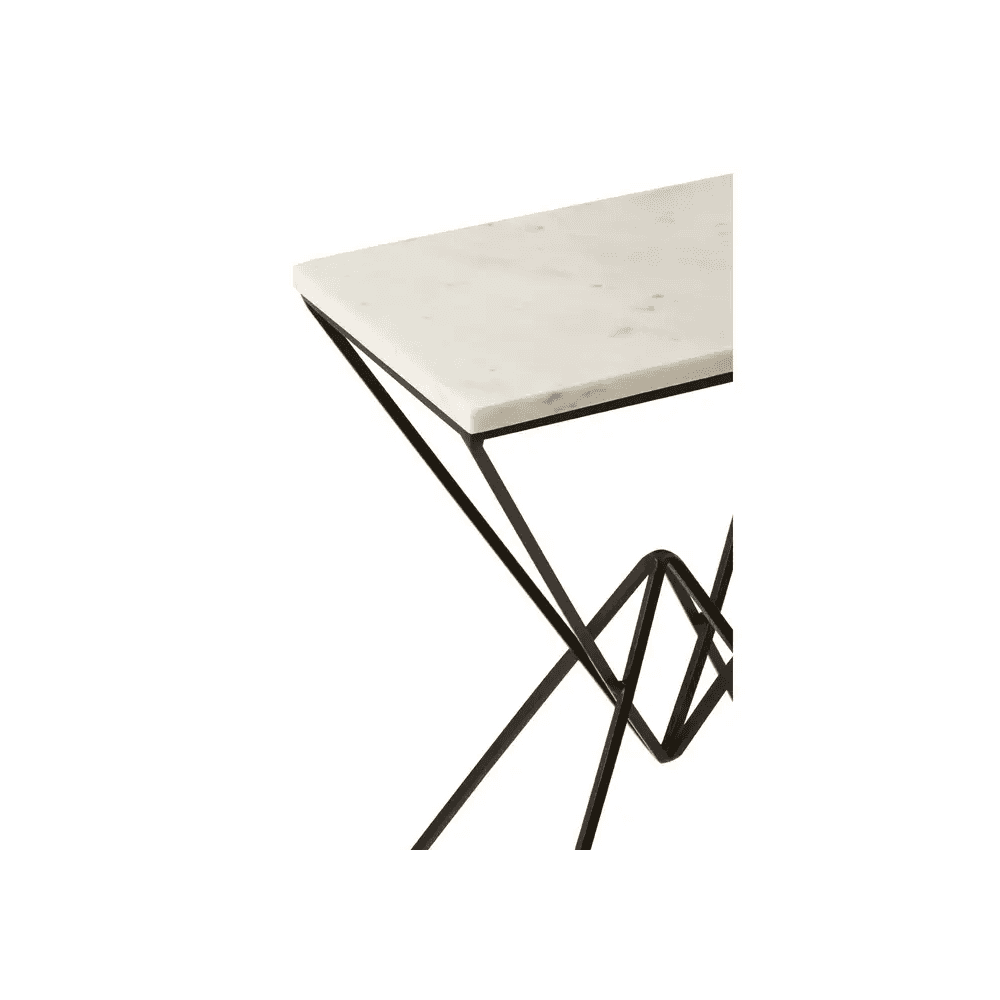 Serenza Marble Top Rectangular Side Table
