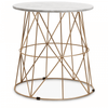 Aurelia White Marble Round Side Table