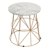 Aurelia White Marble Round Side Table