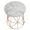 Aurelia White Marble Round Side Table