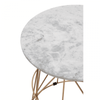 Aurelia White Marble Round Side Table