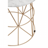 Aurelia White Marble Round Side Table