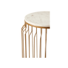 Serenza Marble Round Side Table With Wireframe Base