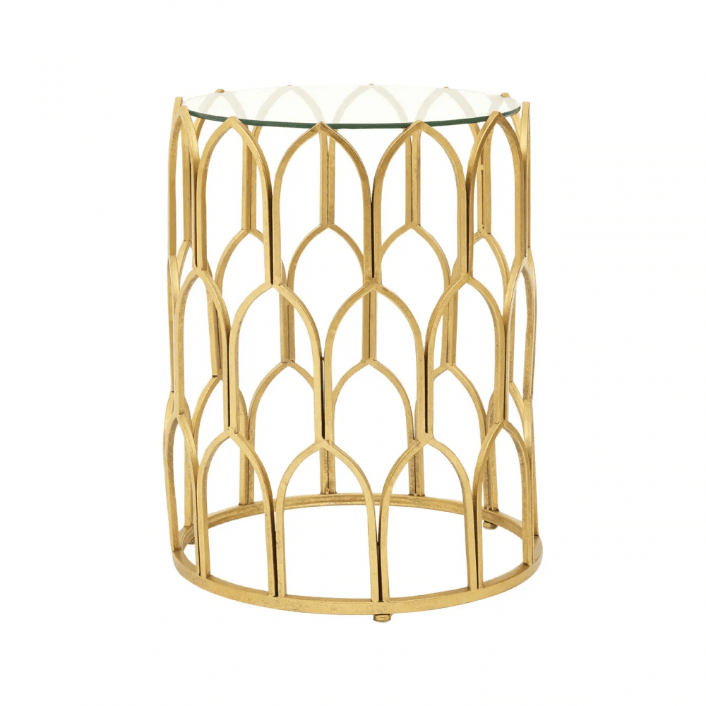 Seraphina Gold Leaf Side Table
