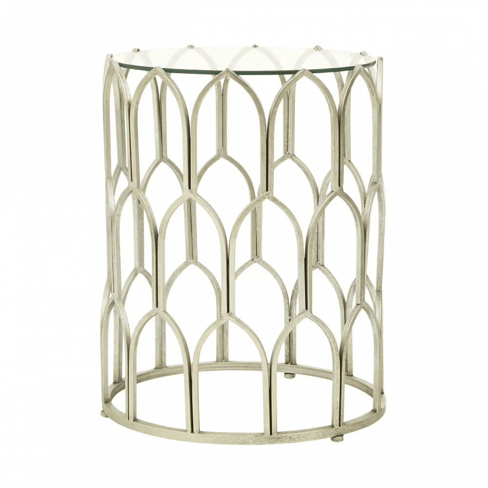 Seraphina Silver Leaf Side Table