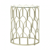 Seraphina Silver Leaf Side Table