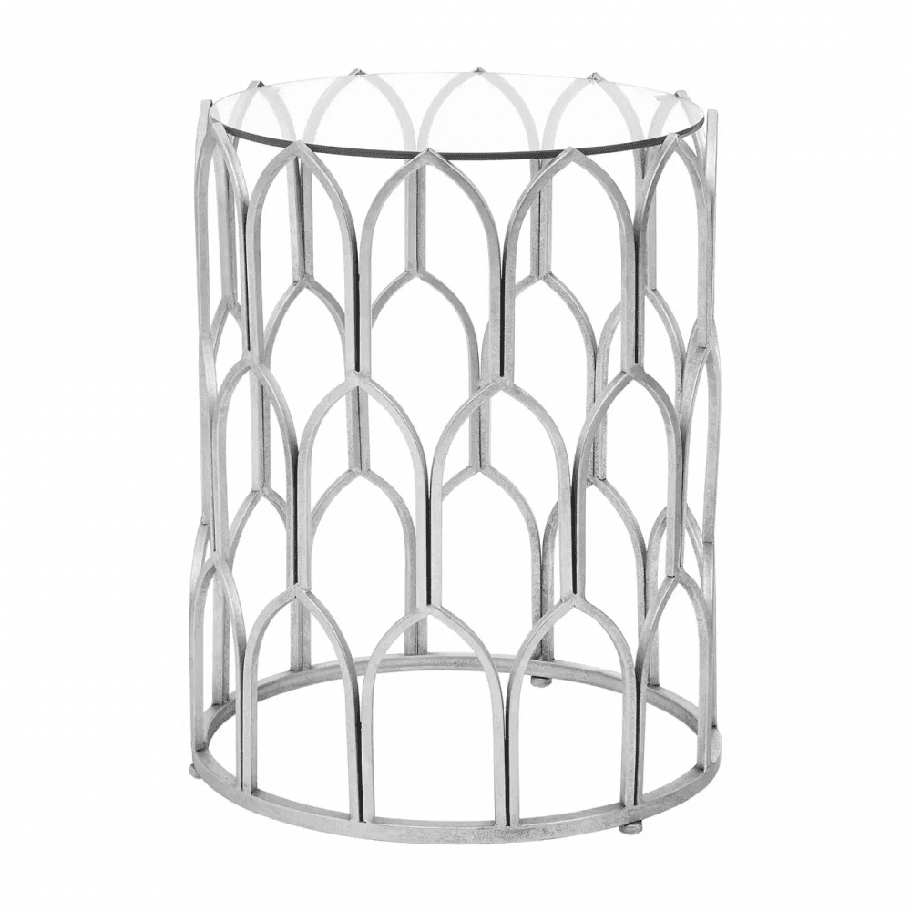 Seraphina Silver Leaf Side Table