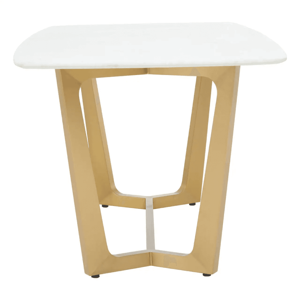 Elara White Marble Dining Table