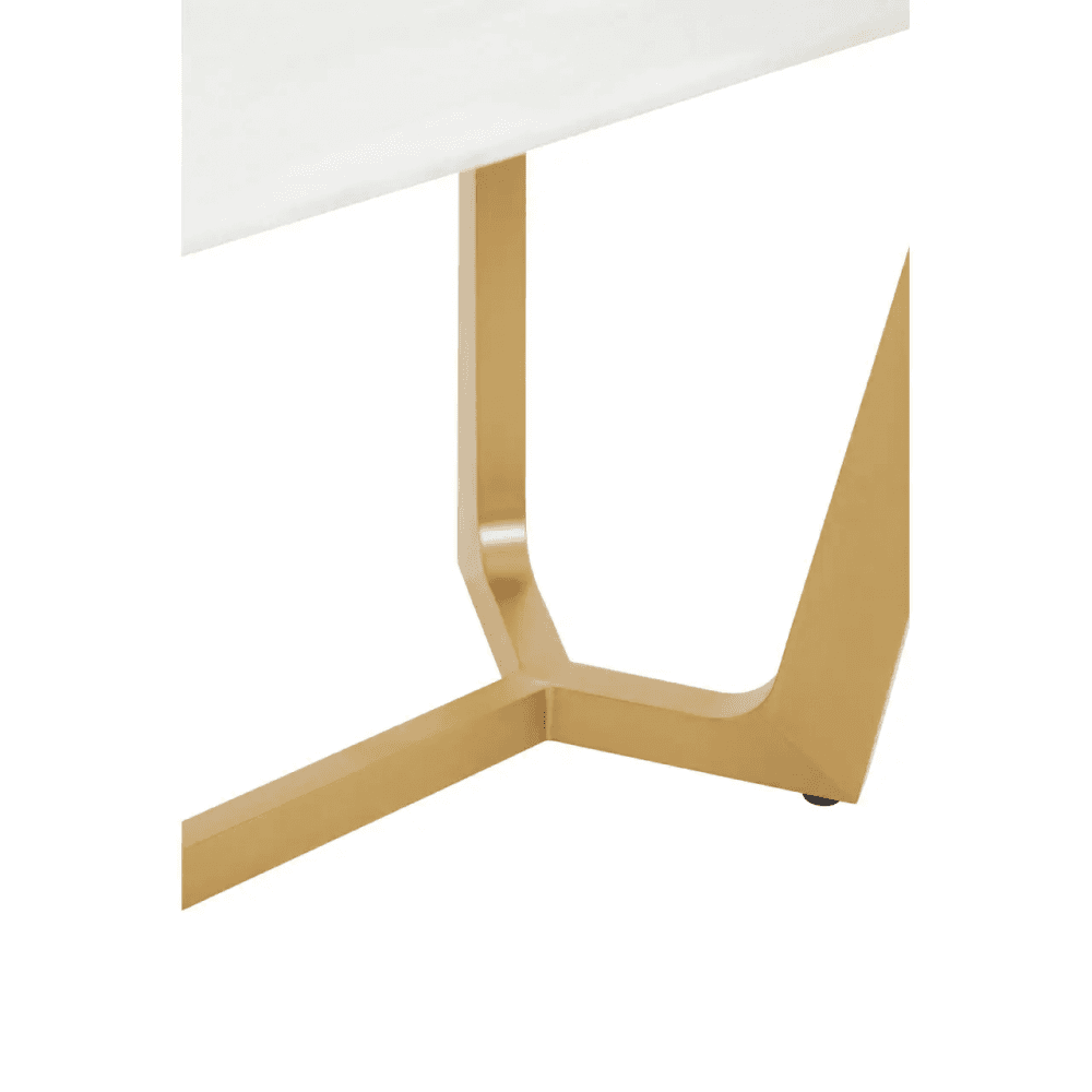 Elara White Marble Dining Table