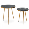 Avery Green Marble Side Table