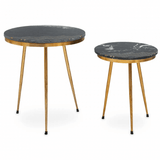 Avery Green Marble Side Table